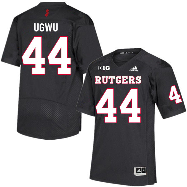 Men #44 Brian Ugwu Rutgers Scarlet Knights College Football Jerseys Sale-Black